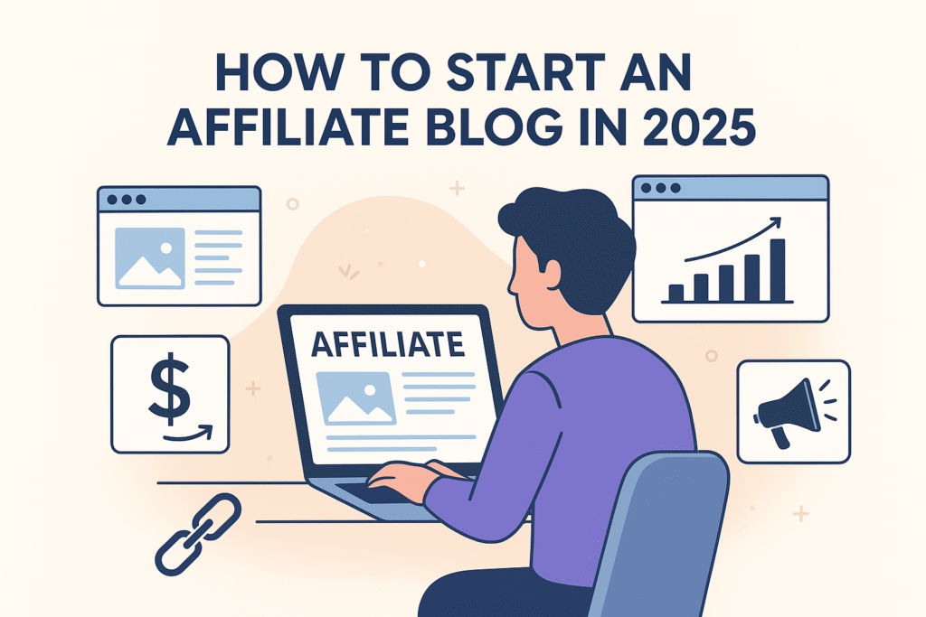 AI-powered content strategy tools for bloggers and marketers in 2025 – flat-style digital illustration