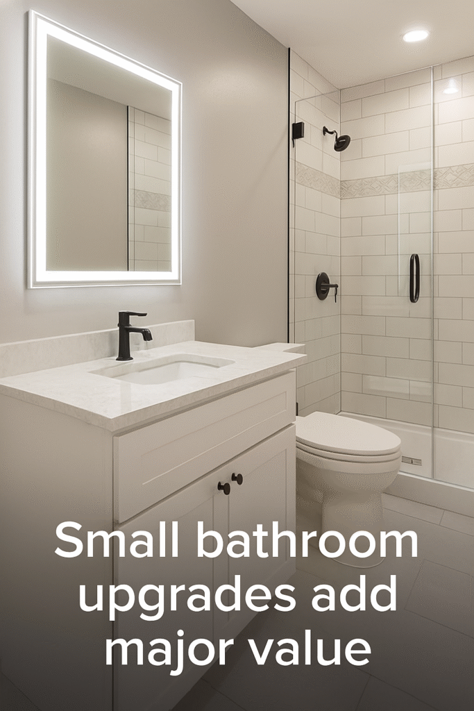 Modern bathroom renovation interior upgrades 2025