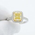 Soleil Radiant™ Yellow Diamond Pave Ring