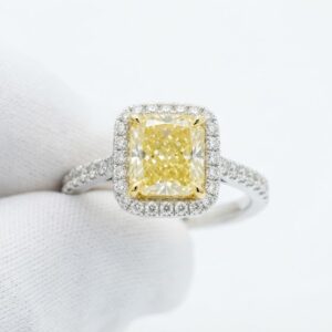 Soleil Radiant™ Yellow Diamond Pave Ring